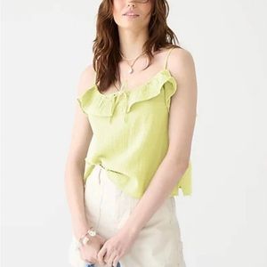 J.Crew Ruffle Tank Sz M